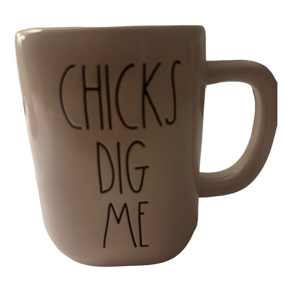 Rae Dunn Chicks Dig Me Mug - Novelty Coffee Cup - Easter Spring Decor